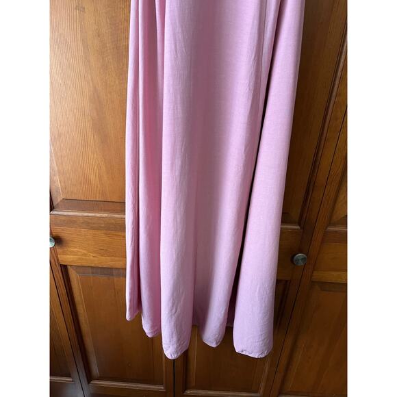 Christy Dawn Women's The Autumn Midi Wrap Dress Dusty Rose Silk Balletcore SZ M - Picture 3 of 13